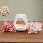 Deco aro Aurora Ceramic Oil Burner, Small, White