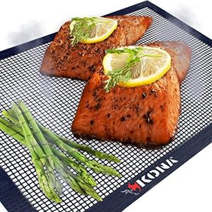 Kona Mesh Grill Mats for Outdoor Grill - Nonstick BBQ Grill Mat & Smoker Mat | The Revolutionary BBQ Net Grilling Mats for The Ultimate Grilling Experience, Set of 2