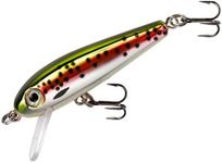 Rebel Lures Tracdown Minnow Slow-Sinking Crankbait Fishing Lure - Great for Bass, Trout and Walleye, Slick Rainbow Trout, 1 5/8 in, 3/32 oz