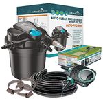 allpondsolutions Auto Cleaning Pressurised Koi Fish Pond Filter with UV Steriliser Light All in One Complete Kit - Ponds Up to 8000 litres - AUTO-PFC-8000-KIT