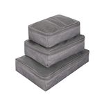 Travelon World Travel Essentials Set of 3 Soft Packing Cubes, Gray Heather, One Size, Travelon World Travel Essentials Set of 3 Soft Packing Cubes