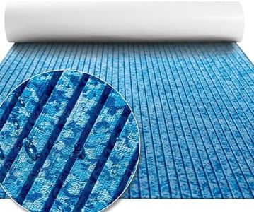 FOCEAN Boat Flooring EVA Foam Boat Decking Marine Flooring Camo Self-Adhesive Diamand Pattern Marine Mats for Boats Yacht Kayak RV 94.5"x47.2", Blue Camo