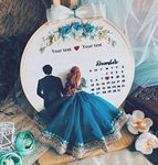 Candy Colors - Customized Embroidery Hoop Gift for First Love,Anniversary,Marriage,SpacialGift (Medium)