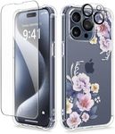 GVIEWIN for iPhone 15 Pro Case Flor