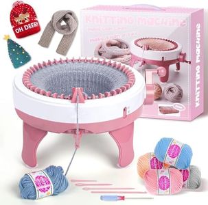 Knitting Machine, 40 Needles Smart Weaver Knitting Round Loom, Board Rotating Double Knit Loom, Needles Machine Weaving Loom Kit for Adults