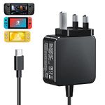 Charger for Switch/Steam Deck/Switch Lite/OLED, 45W 2 Hours Fast Charging 15V/3A,15V/2.6A,20V/2.25A AC Adapter with 5.9FT/1.8M Type-C Cable for Switch/Steam Deck/Lite/OLED/Switch Dock(Support TV Mode)