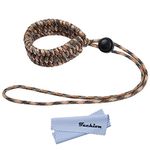 Techion Braided 550 Paracord Adjustable Camera Wrist Strap/Bracelet for Cameras, Binoculars, and Other Stuff (Vivid Desert Camo)