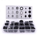 Atoplee 125pcs O Ring Rubber Grommet Assortment Assorted Set, 18 different sizes, Apply to Automotive, Plumbing, and PC hardware/Piano repair etc