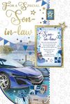 Sensations / Xpress Yourself Birthday Card for Son-In-Law - Includes Keepsake and Envelope - Nice Car Design for Him, 22.8x15.3 cm