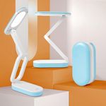 Cordless Desk Lamp Rechargeable,Dimmable Led Table Lamp,Battery*2 Operated 2400mAh,Touch Bedside Lamp,Foldable/Portable/3 Light Modes,Wireless Battery Reading Lamp Desk Light Kids Study Bedroom Lamp