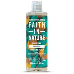 Faith In Nature Natural Jojoba Shampoo, Smoothing for Dry Hair & Scalp, Vegan & Cruelty Free, No SLS, Silicones or Parabens, 400ml