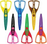 BAZIC Products 6.5" Decorative Paper Edge Scissor Set, Assorted Color Craft Scissors Pattern Scissors for Scrapbooking DIY Crafts Photo, Gift for Teacher Kids, 6-Pack