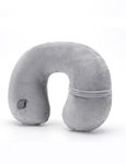 Inflatable Airplane Pillow, Neck Travel Pillows - Compact Portable Head and Neck Support Pillows in Flight, Small U Shape Headrest Cushion - Updated Valve System