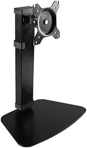 VIVO Tall Free Standing Single Monitor Desk Stand, Precise Ratchet System Height Adjustment Mount for Screens up to 32 inches, Black, STAND-V001V