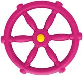 Jungle Gym Kingdom Swing Set Accessories - Pirate Ship Steering Wheel for Kids Outdoor Playhouse, Treehouse & Backyard Playset - Playground Equipment (Pink)