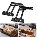1 Pair 50kg/100LB Coffee Table Spring Hinge, Folding Coffee Table Desk Lift Frame Fitting Hinge Spring Standing Desk Frame, Anti-Rust, Durable and Sturdy for Coffee Table Furniture Accessories