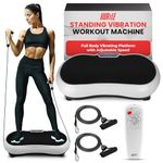 Hurtle Fitness Vibration Board, Vibrating Plate Exercise Machine, Whole Body Workout, Lymphatic Drainage Machine, Home Training Equipment, Balance Straps Included