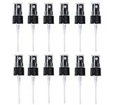 ericotry 12Pcs Spray Bottle Replacement Pump Top Recycle and Reuse 410/20mm Black Fine Mist Pump Sprayer Screw On Caps Tops Perfume Essential Oil Bottle Replacement Sprayer Nozzles Pump Head