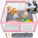 TODALE Baby Playpen 50”×50” Pink Pl