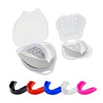 Hash Mouth Guard Gum Shield - Mouthguards for Adult Senior Junior Kids Youth Great for School Combat Sports Rugby Soccer Hockey Muay Thai MMA Boxing Martial Arts Basketball with Case( Age 8+White)