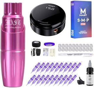 Mast Tattoo Machine Kit Rotary Tour Pen Halo Power Supply Pro Cartridges Needles Black Ink