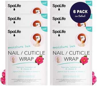 SpaLife Japanese Camellia Oil & Vitamin E Nail Cuticle Wrap 6-Pack (60 Count) - Moisturizing Nail Masks, Dermatologist Recommended, Hydrating Cuticle Repair Mask for Brittle Nails, Nail Spa Treatment