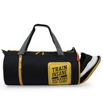 SFANE Polyester Duffle Gym Bag, Shoulder Bag, Sports Bag for Men & Women with Separate Shoe Compartment (Black) (Blue)