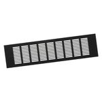 100x400mm Air Vent Cover - Aluminium Ventilation Grille - Black Furniture Grill for Door, Wardrobe, Radiator