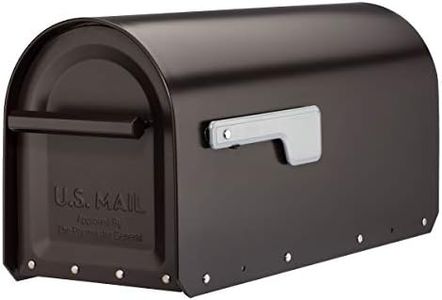 Architectural Mailboxes Sequoia Galvanized Steel Post Mount Mailbox, Compatibility Code G, 5560RZ-SR, Rubbed Bronze, Large Capacity