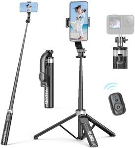 130CM Palo Selfie Trípode para Movil, Hecho de Aluminio Tripode para Movil con Control Remoto Desmontable, Tripode Extra Largo con iPhone 15/14/13/12/11/Max/Pro/Plus/8/Samsung/Galaxy/Google/Oneplus