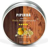 PIPIHUA Beeswax Polish for Wood, Multi-purpose Furniture Polish for Waterproofing & Protection, Natural Beeswax Traditional Wood Wax for All Wood Types and Colours, 100ml with Sponge（Lemon）