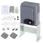 CO-Z Automatic Sliding Gate Opener Hardware Kits Garage Door Driveway Gate Opener Super 280W AC Motor with Remote Control for All Gates Up to 1400 lb & 40 ft Long