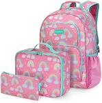 mommore Kids Backpack Set, Rainbow 