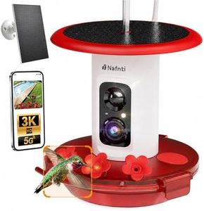 Nafnti Smart Hummingbird Feeder with Camera 5G WiFi, 3K, Solar Leakproof