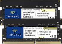 Timetec 32GB KIT(2x16GB) DDR4 3200MHz PC4-25600 Non-ECC Unbuffered 1.2V CL22 1Rx8 Single Rank 260 Pin SODIMM Compatible with AMD and Intel Gaming Laptop Notebook PC Computer Memory RAM Module Upgrade