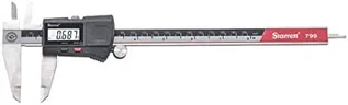 Starrett Stainless Steel Electronic Slide Caliper - 0-8" Range, .0005" Resolution, LCD Display, Fine Adjustment Thumb Wheel, in/mm Conversion - EC799A-8/200
