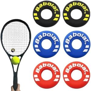 Juleioube 6 Pcs Tennis Racquet Shock Absorber Multifunctional Tire Shape Rubber Tennis Racket Shock Absorber Rubber Tennis Racket Vibration Dampeners for Tennis and Squash