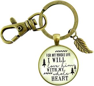 To Her Father In Law Gift Keychain Whole Life I Love Him Promise From Bride Wedding Mens Key Ring