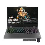Lenovo LOQ 15.6'' 144Hz FHD Gaming Laptop, AMD Ryzen 7 8845HS, NVIDIA GeForce RTX 4060, 64GB DDR5, 2TB SSD, Backlit Keyboard, Webcam, Win 11, Luna Grey, 1TB Docking Station Set