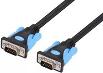 WiredCom® VGA to VGA Cable 1.5 M Support PC/Monitor/LCD/LED,Plasma,Projector,TFT. VGA to VGA Converter Adapter Cable (Set Of 1) (1.5 Meter) (Black SBlue VGA CAble)