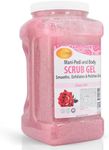 SPA REDI – Sensual Rose Pumice Scrub Gel, Exfoliating, Hydrating & Nourishing, Infused with Hyaluronic Acid, Amino Acids, Panthenol and Comfrey Extract for Glowy Smooth Skin – 128oz Gallon