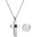 Cross Necklace with Smallest Nano Bible on Jewellery - 925 Silver Christian Pendant for Men or Women Entire KJV New Testament on 5mm Microchip, Religious Faith Gifts, 20"