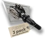 Rexpid NURI Fixed Broadheads 100 Grain, 3 Pack - Fixed Hunting Arrows Heads, Rotary Wing Blades, 1-1/8˝ Cut Arrow Tip for Compound Bow, 0.039" Blade Thickness - Broadhead Case Included