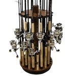 Rush Creek Creations Round Spinning 30 Fishing Rod Rack - No Tool Assembly