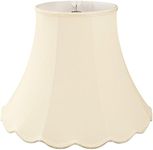 Royal Designs Scalloped Bell Designer Lamp Shade, Beige, 4 x 8 x 7.25