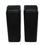 Neadas 3.5 Gallon / 14 Liter Black Plastic Trash Can with Swing Lid, Slim Garbage Can, 2 Packs