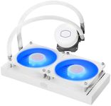 Cooler Master MasterLiquid ML240L V2 RGB White Edition CPU Liquid Cooler - Brighter Lighting Effects, 3rd Gen. Pump, Superior Radiator and Dual Advanced 120 mm SickleFlow RGB Fans - White