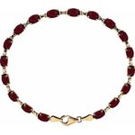 14ct Yellow Gold Mozambique Garnet Mozambique Garnet Bracelet Jewelry for Women