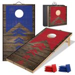 NZQXJXZ Cornhole Set Outdoor, 2-in-1 Collapse Cornhole Game with 6 Bean Bags & Carrying Bag for Backyard, Lawn, Beach, Camping Outdoor Game Set