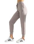AJISAI Women's Joggers Pants Drawstring Running Sweatpants with Pockets Lounge Wear, Cloud, Small